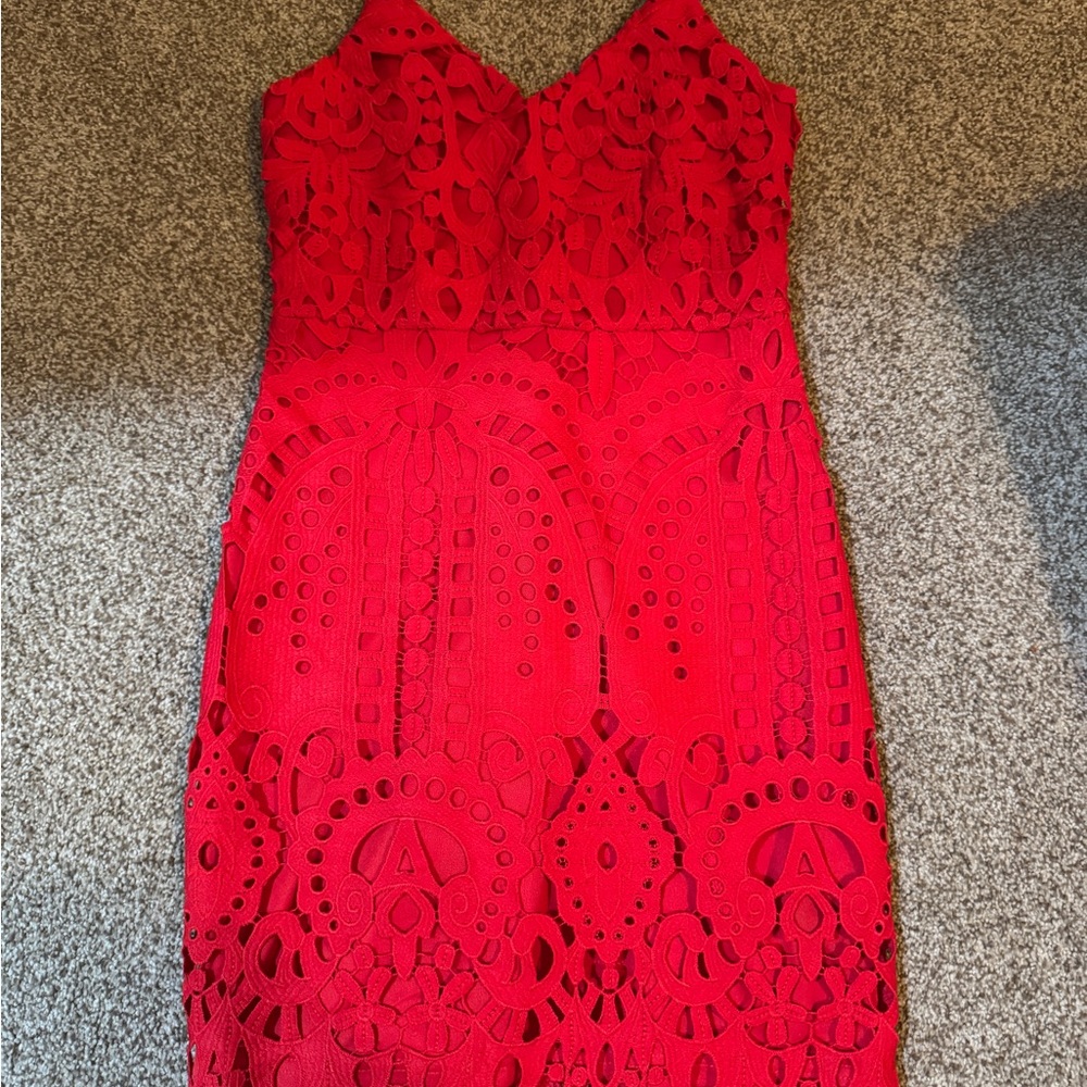 Lulus Red Lace Dress